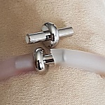 Chiusura d'argento per cavo in pvc cavo 6,5 mm