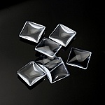 Cabochon quadrato 20 x 20 mm in vetro trasparente con bava N°27