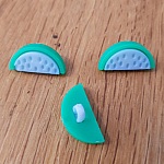 Bottone fantasia anguria per bambini n. 01 azzurro