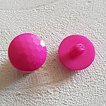 Bottoni fantasia per bambini e neonati Modello sfaccettato piatto n. 05-06 Fushia