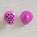 Bottoni fantasia, bambini, neonati Modello Coccinella N°01-11 Viola