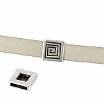 13 mm Zamak Passage N°04 Argento