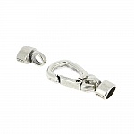 Chiusura a moschettone in pelle di zama da 10 mm