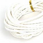 5 metri Cordone bianco intrecciato in similpelle 3 mm