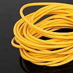1 metro di cordoncino rotondo in pelle liscia Giallo 3 mm