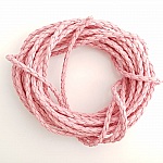 1 metro Cordoncino rotondo in similpelle intrecciato Rosa scuro 3 mm