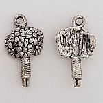 Charm floreale in metallo N°009 Argento