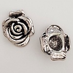 Charm floreale in metallo N°018 Argento