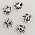 Charm floreale in metallo N°044 Argento