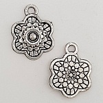 Charm floreale in metallo N°047 Argento