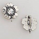 Ciondolo a fiore in metallo N°063 Argento