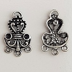 Charm floreale in metallo N°089 Argento