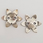 Charm floreale in metallo N°090 Argento Zamak
