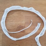 Pizzo elastico bianco da 4,5 mm da cucire