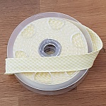 Yellow Gingham Fancy Bias All Textile 1 Meter Collar 09
