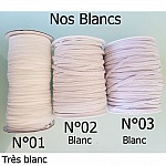 Maschera piatta elastica 5 mm Bianco X 20 Metri N°03