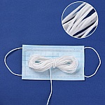1 metro di maschera elastica in poliestere rotonda da 2,3 mm Bianco