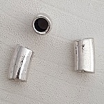 Perla tubolare d'argento N°01