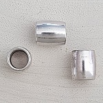 Perla tubolare d'argento N°03