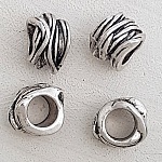 Perla tubolare d'argento N°06