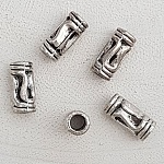 Perla tubolare d'argento N°09