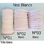 10 metri di nastro elastico bianco piatto 5 mm N°03