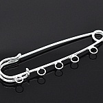 Set di 20 spille da infermiera in argento a 5 anelli 70x20 mm N°004