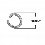 2 Anelli di giunzione aperti 08 mm Inox