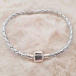 Bracciale europeo a clip semplice 01 DA 15 A 23 CM Argento