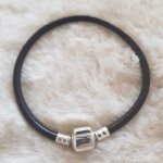 Bracciale europeo a clip semplice 01 DA 15 A 23 CM Marrone scuro