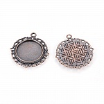 2 supporti per cabochon rosso rame da 20 mm, ciondoli cabochon 15290AS