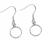 20 portaorecchini 12 mm N°06 Argento