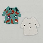 Abito turchese con bottoni in legno N°02-03