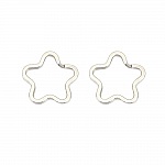 Portachiavi a forma di fiore Acciaio inossidabile 34 x 35 mm