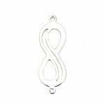 Connettore simbolo 'Infinito' in rame platino 18 ct.