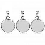 Porta cabochon rotondo 16 mm Acciaio inox N°04