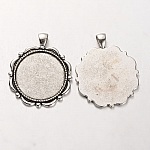 2 supporti per cabochon in argento da 30 mm, ciondoli con cabochon 37AS