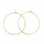 Porta orecchini creoli in acciaio inox placcato oro N°03-40 mm x 5 paia