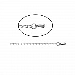 Catena di prolungamento per collana in acciaio inox 6 cm N°01