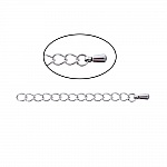 Catena di prolungamento per collana in acciaio inox 6 cm N°02