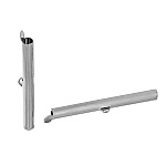 2 fermagli a tubo in rame argento opaco 40x6mm-72436 