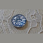 cabochon in vetro rotondo 12 mm fiore blu 021 