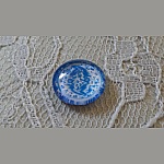 cabochon in vetro rotondo 12 mm fiore blu 018 