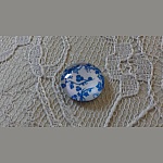cabochon in vetro rotondo 12 mm fiore blu 011 