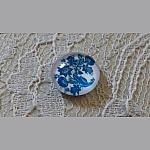 cabochon in vetro rotondo 12 mm fiore blu 004 