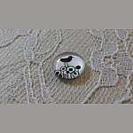 cabochon rotondo in vetro 10mm uccelli 018 