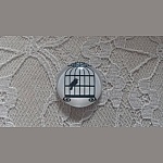 cabochon di vetro rotondo 10mm uccelli 015 