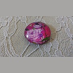 cabochon in vetro rotondo 20mm fiore 01-034 