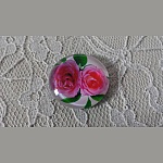 cabochon in vetro rotondo 20mm fiore 01-023 