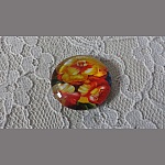 cabochon in vetro rotondo 20 mm fiore 01-004 